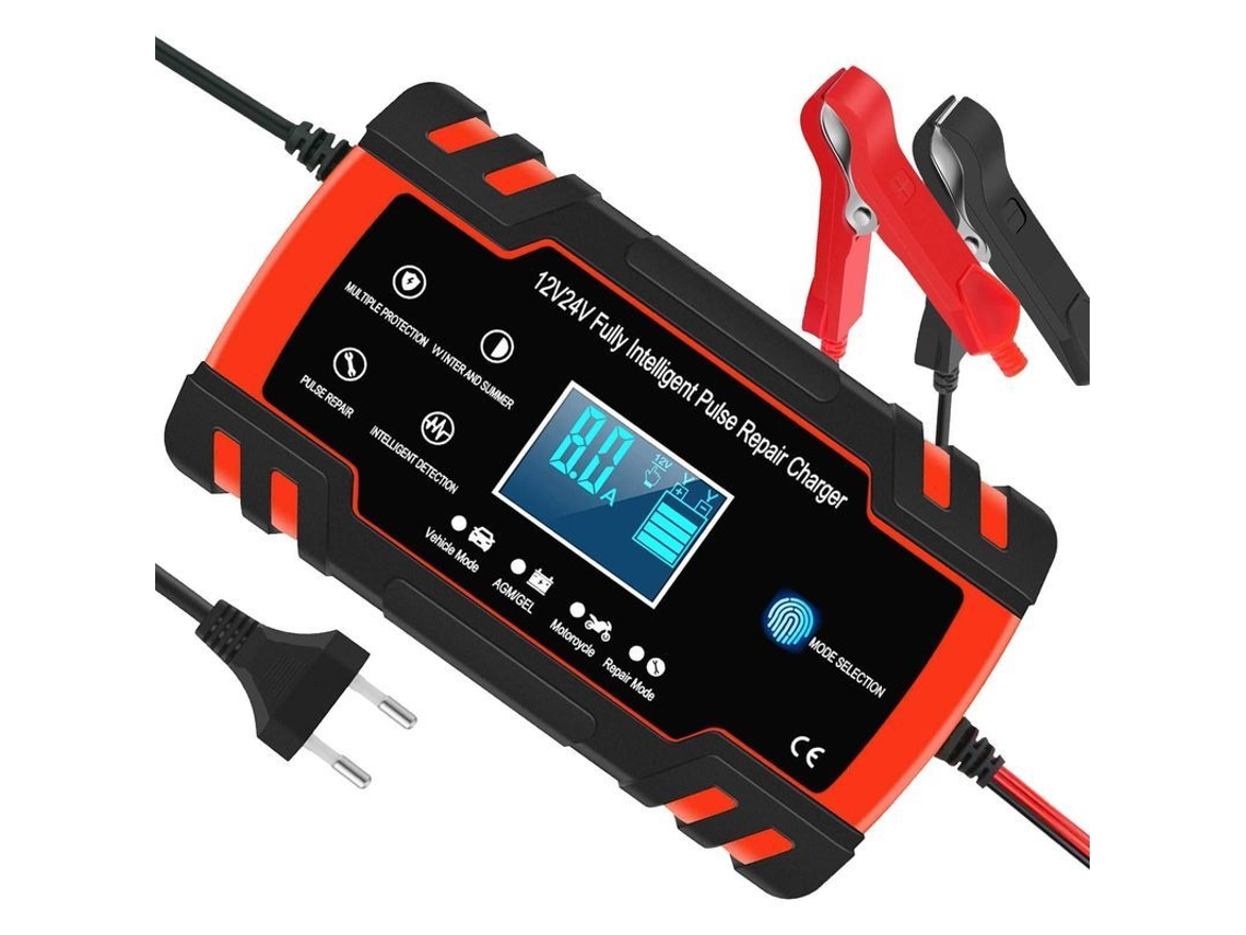 Carregador de Baterias Inteligente 12v/24v para Carros e Motocicletas S/MARCA