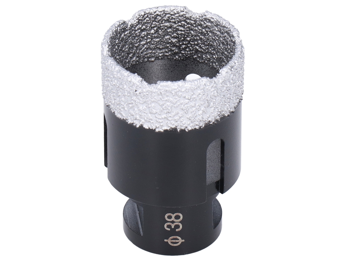Broca diamantada brasada a vácuo para perfuração de mármore, granito e cerâmica, 38 mm
