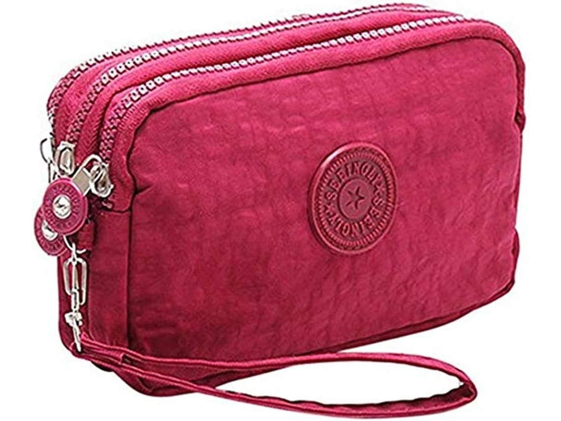 Mala Multifuncional Com 3 Camadas De Fecho - Bolsa De Arrumação - Vinho