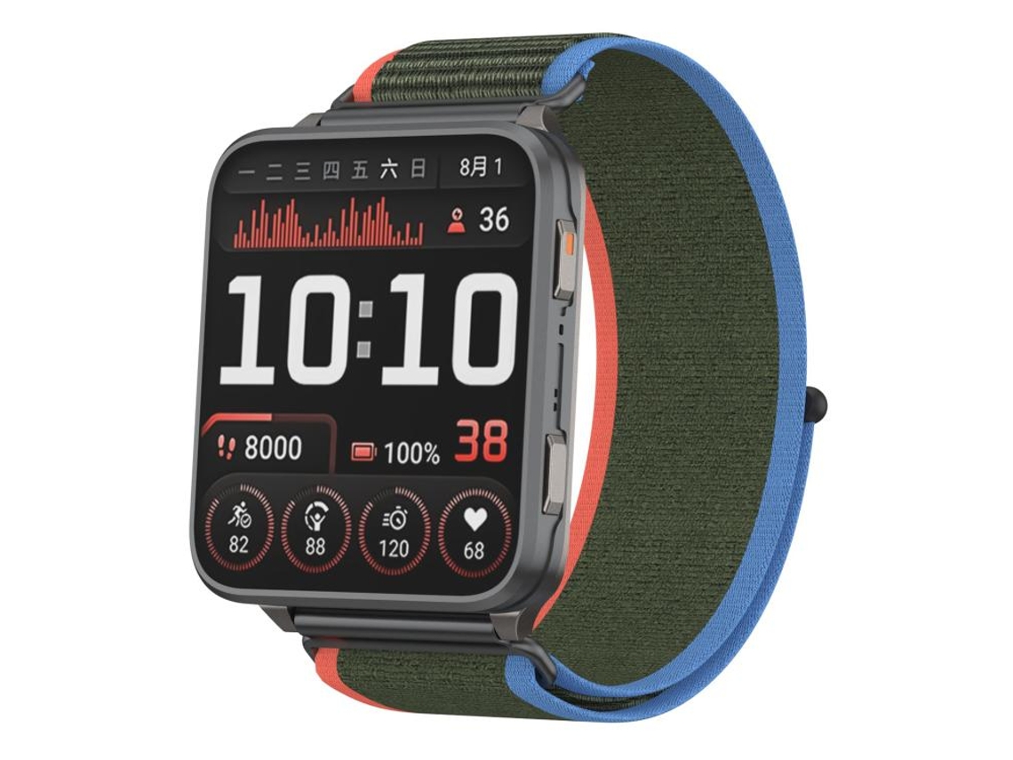Bracelete para Garmin Venu X1 Nylon Trançado Wild Path Loop com Liberação Rápida Verde Oliva XIAOMOYU