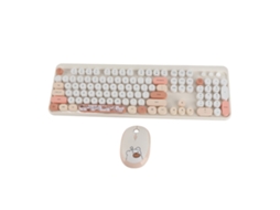 Combo De Teclado E Mouse Sem Fio Bege