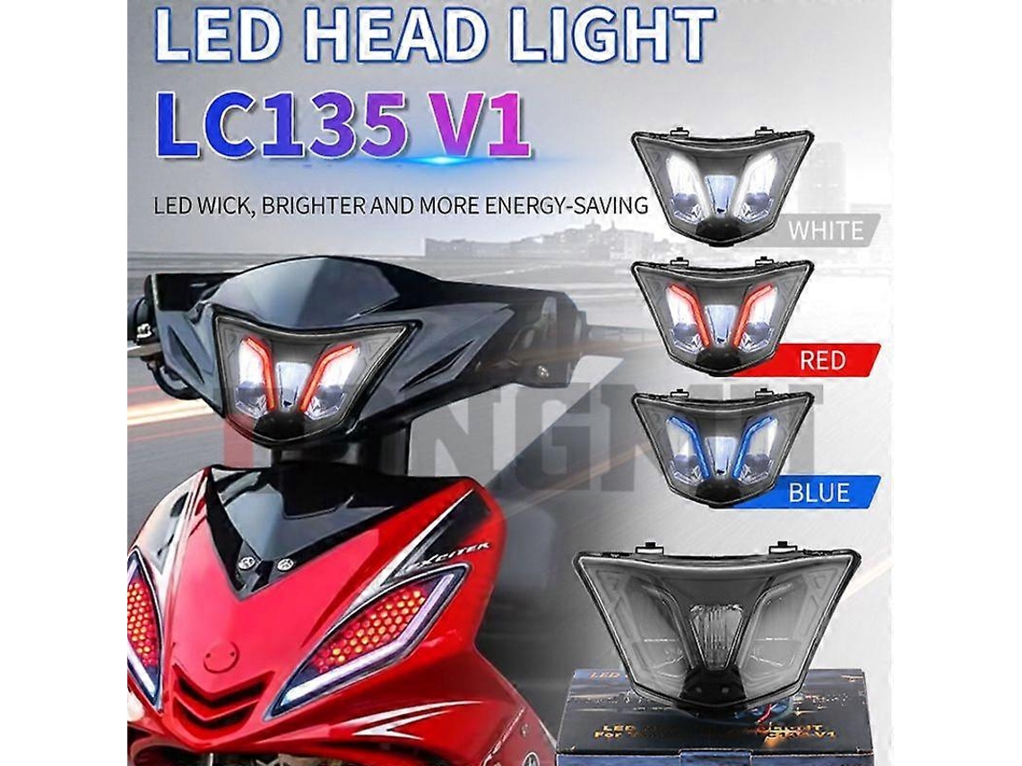 Motorcycle Yamaha Lc135 V1 Headlight Led Light Lamp Lc V1 Modified Headlight For Exportflowing White Light