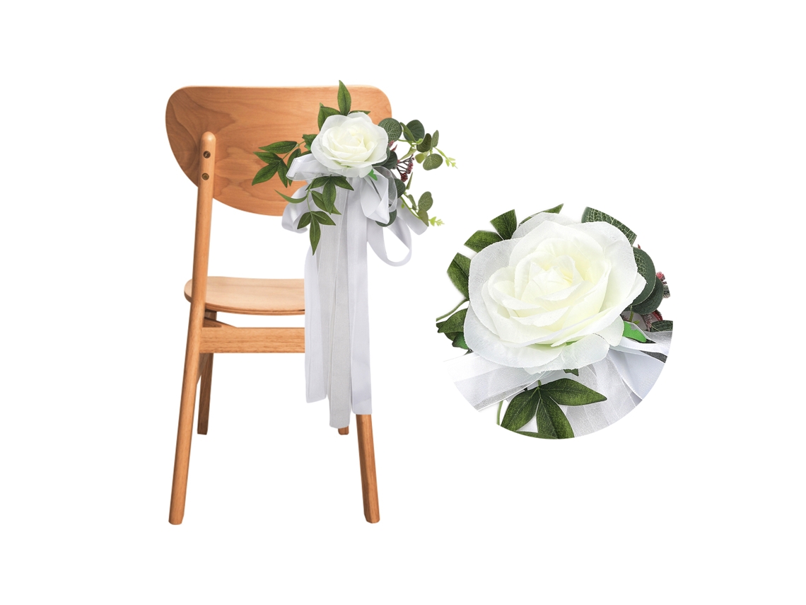 Decoração De Cadeira (floral, Para Festa De Casamento)
