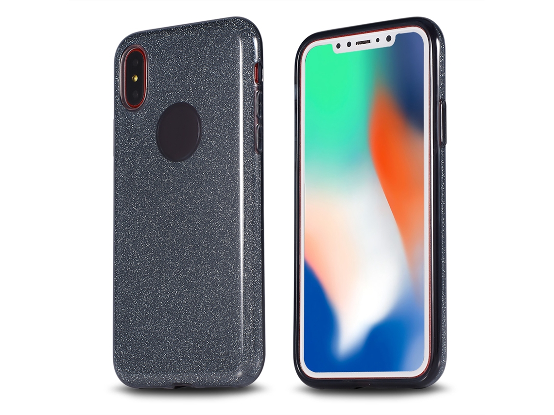 Capa de Telefone Apple Glitter Tpu+pc EOOCOO (iPhone X, glitter)