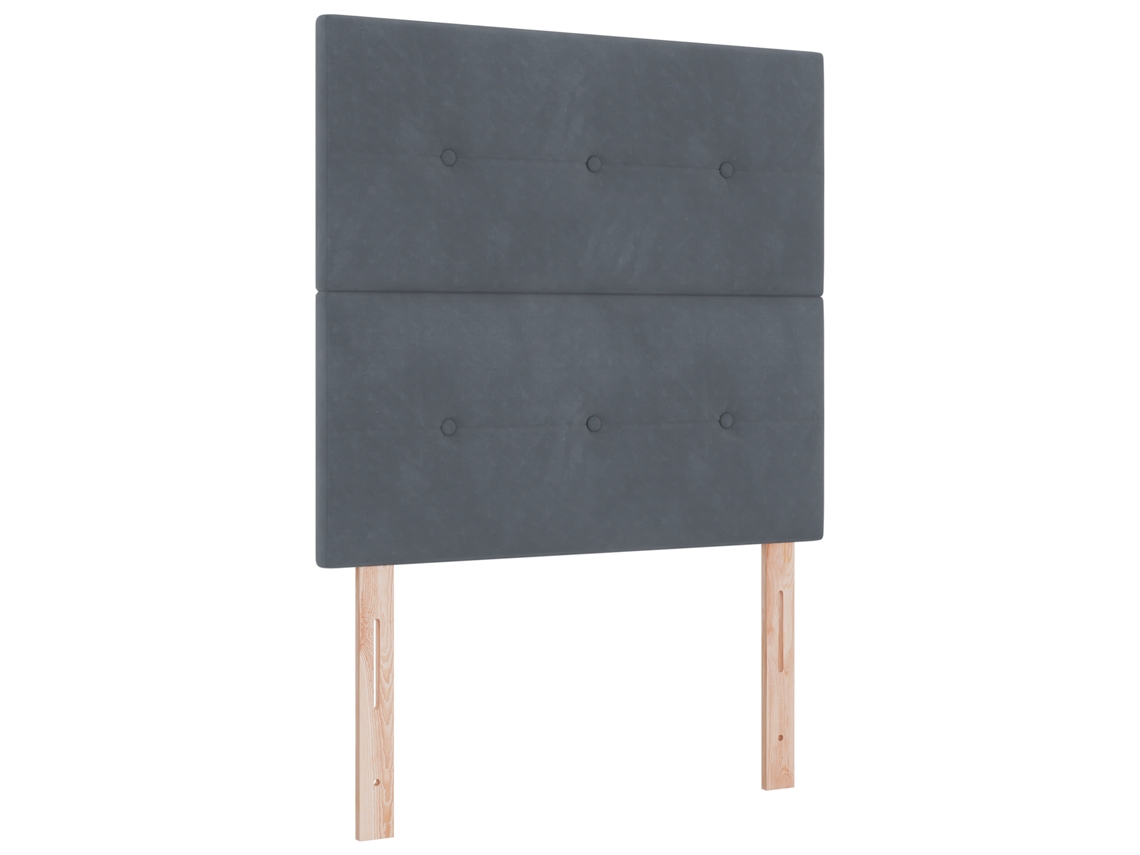 Conjunto 1 Cabeceira Estofada Vidaxl Cinzento Veludo (100 Cm)