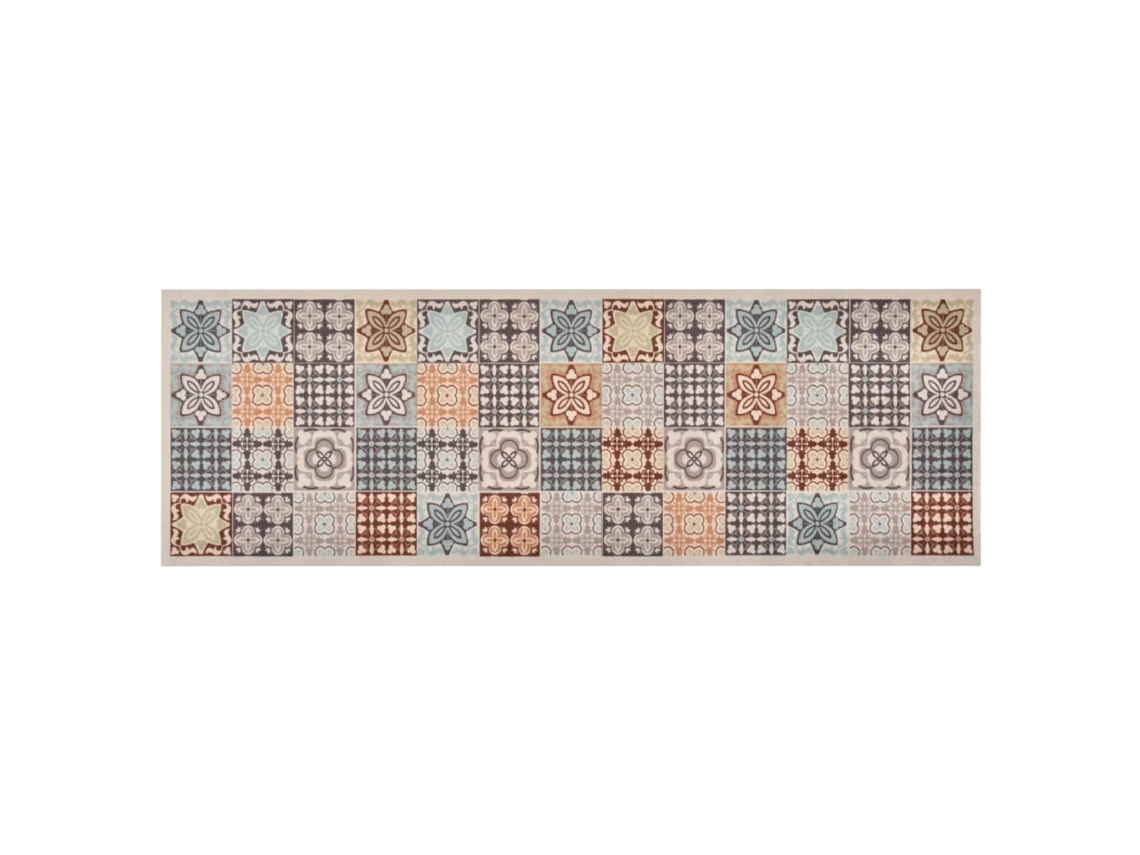 Vidaxl Tapete De Cozinha Lavável Com Design Mosaico Colorido 45x150 Cm
