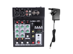 Omni-consola Mezcladora Profesional De 4 Canales Usb Para Streaming En Vivo Karaoke Con Pantalla Plug Uk 100-240v