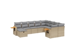 Garden Sofa Set, Garden Sofa Sets Vidaxl Bege Rattan / Vime (n/a)