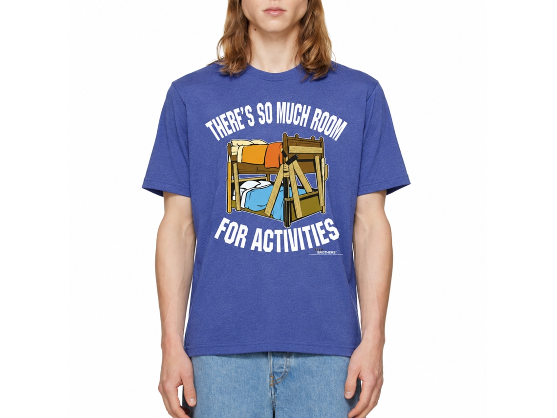 Rockinstone Step Brothers Movie Bunk Beds Heather Royal Adult T-shirt Size:m