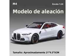 (m4 Branco) Miniatura De Carro M3 Gtr M4 Com Rodas De Liga Leve Na Escala 1:24