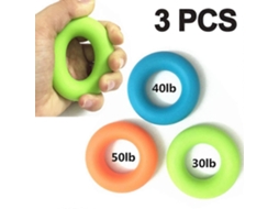 Anéis De Treinamento De Pegada Pacote Com 3, Exercícios Para Dedos E Antebraços, Treinamento De Pegada Para Escalada 30, 40 E 50 Libras Aquaforge