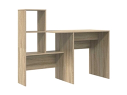 Conjunto 1 Mesa De Engenharia Vidaxl Castanho Derivados De Madeira (131,5 X 50 X 106,5 Cm)