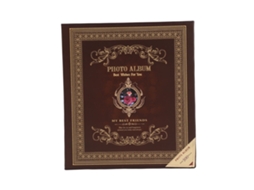 6" Photo Album 500 pockets Insert Type Cardboard Cover Photo Album LAXISCREED (deep Red)
