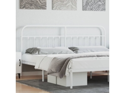 Vidaxl Cabeceira De Substituição 200 Cm Metal Branco
