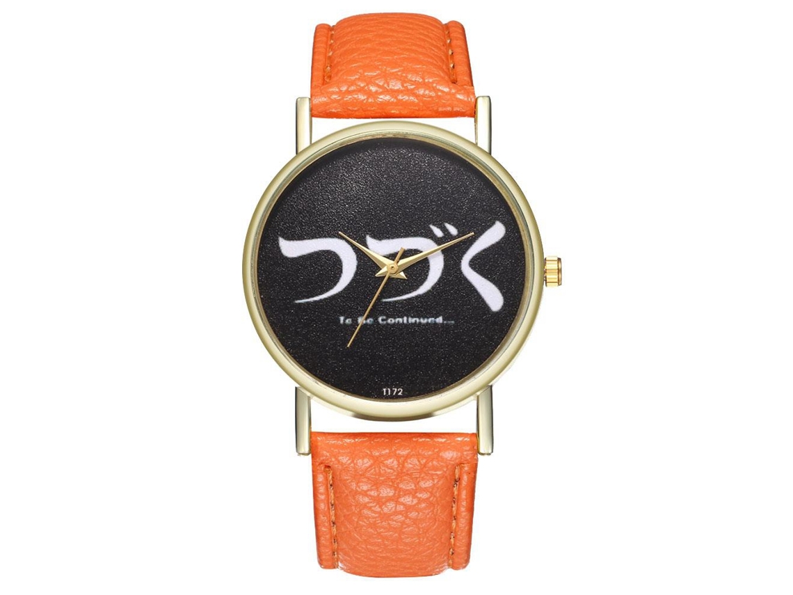 Relógio de quartzo unissex elegante e moderno, ideal para ocasiões casuais (laranja)