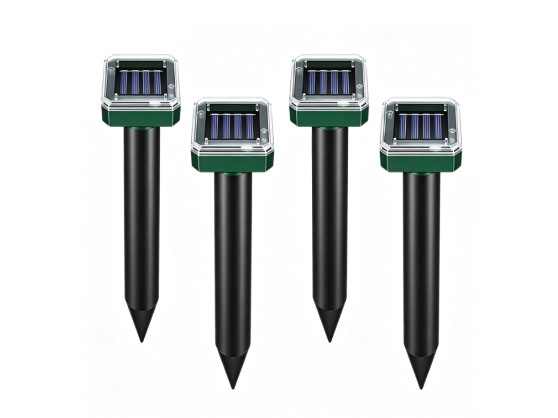 Aparelhos Repulsivos A Ultrassons Com Energia Solar Para Aumentar O Exterior, Repulsivos Contra Tons Castanhos E Dourados