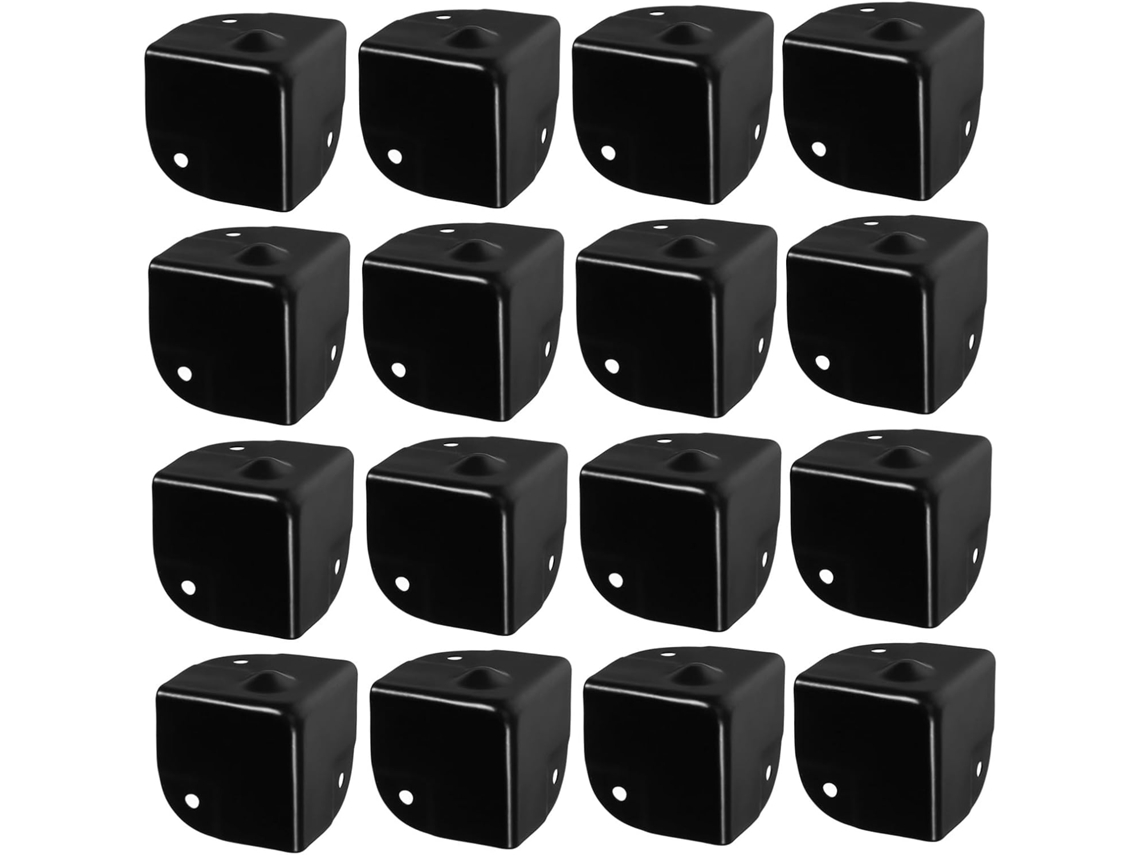 Ipetboom Conjunto De 16-protetores Canto Esféricos Para Estojos Transporte, Protetores De Canto Em Metal Preto Para