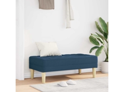 Vidaxl Banco Com Almofada Azul 113 X 57 X 39 Cm Tecido
