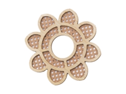 Laxiscreed Espelho Decorativo De Flor Em Rattan, Artesanal Para Hotel E Casa