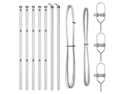 Conjunto 7 Poste De Cerca Vidaxl Prateado Aço (80 Cm)
