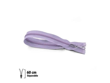 Z54 Zíper moldado removível de 6 mm, 60 cm, Eclair