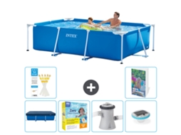Piscina com Estrutura Retangular 260x160x65 Cm 5 peças S4 INTEX