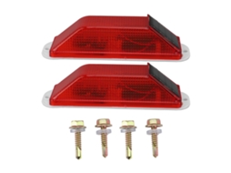 2 Pcs Luz de Aviso Solar 200mah à Prova D'água para Barreiras Construção Sinalizações Rodoviárias | S/MARCA