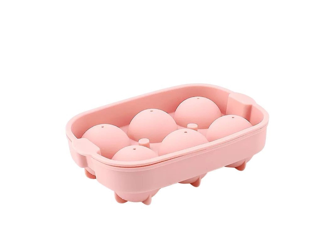 Mold De Silicone Para Bola De Gelo 6 Buracos Para Whisky, Chocolate E Bolo, Seguro E Durável
