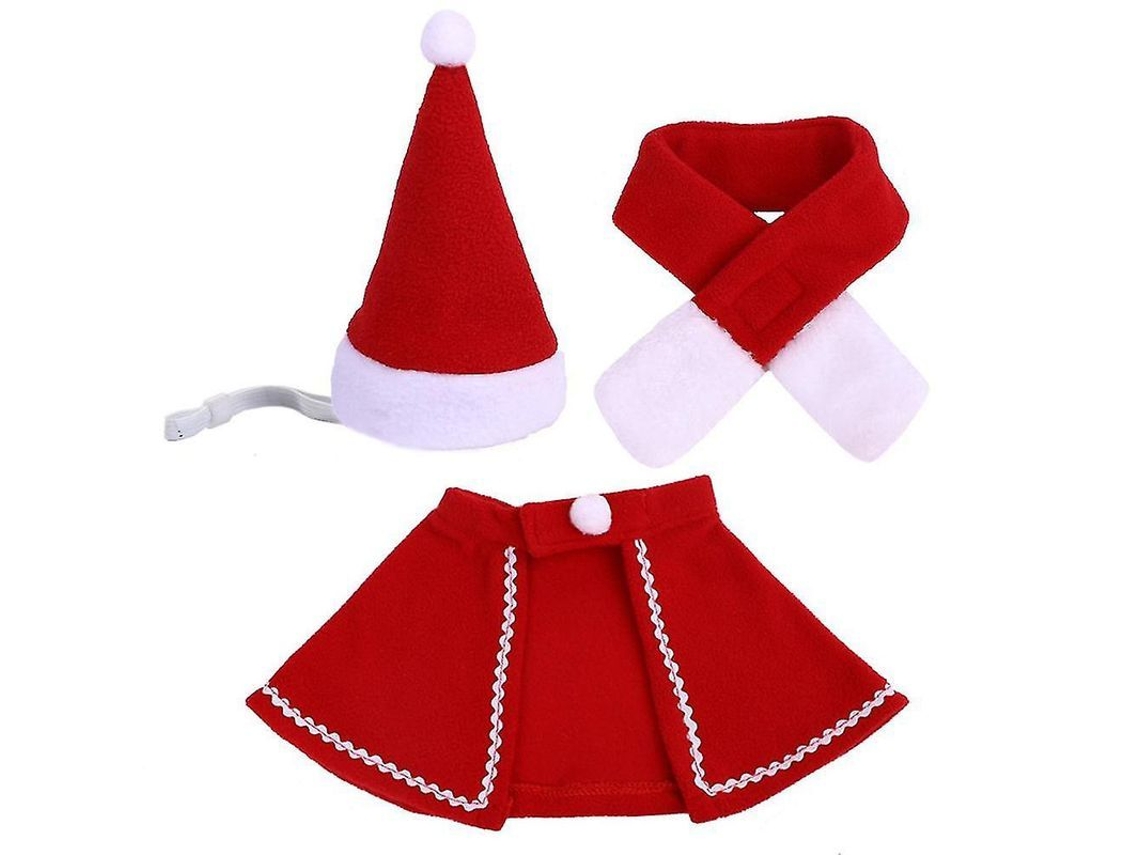 2026 traje de Natal para Cães e Gatos com Chapéu e Cachecol para Festas de Halloween e Aniversário