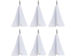 Conjunto De 6 Tachinhas Pequenas Genéricas Em Abs E Aço, No Formato De Aviões Papel Coloridos Substituíveis E Com Função