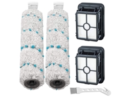 Rolos de escova multi-superfície 2787 e filtros de vácuo 1866 compatíveis para bissell crosswave sem fio max 2554 2590 series