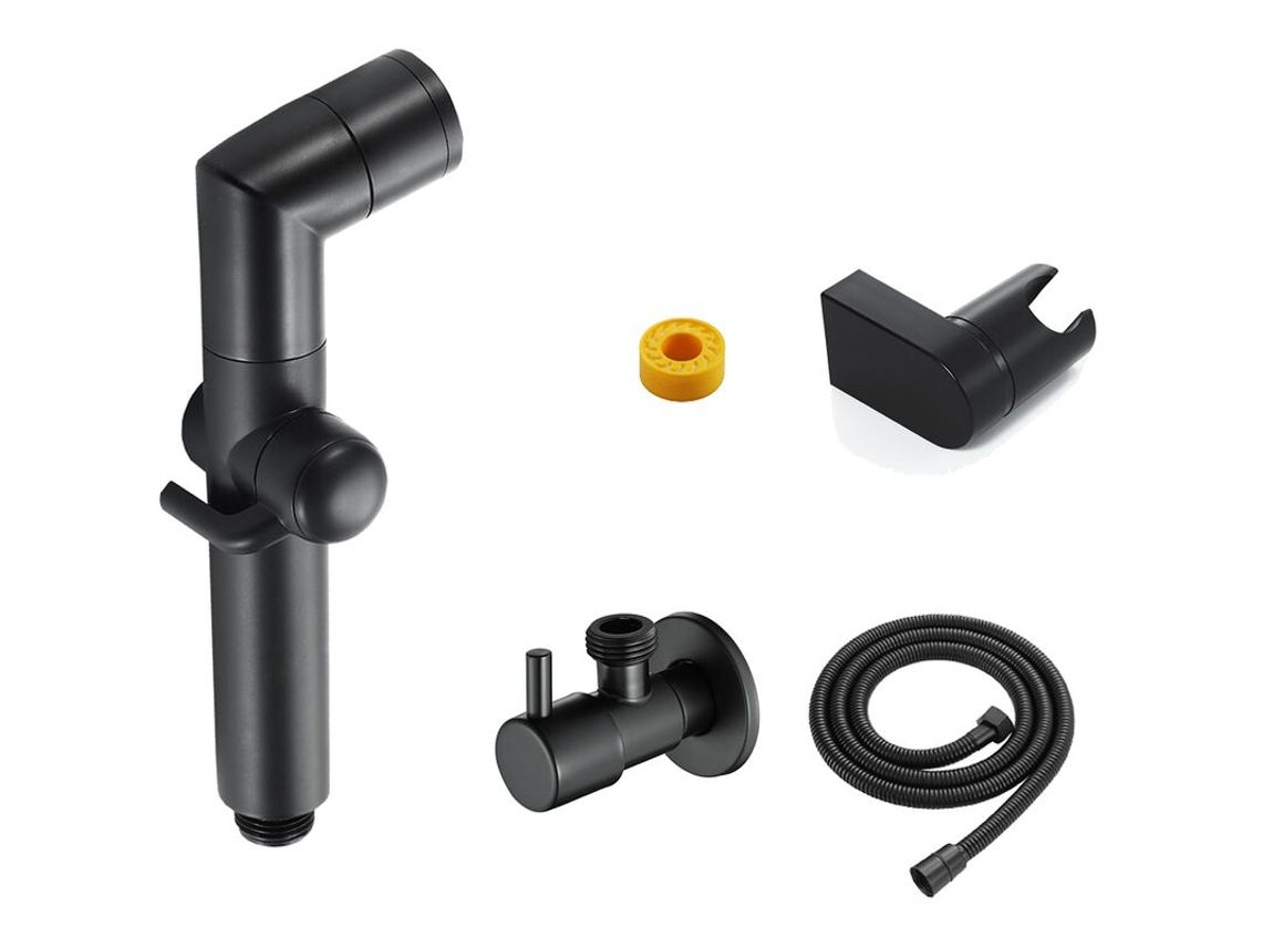 Misturador De Chuveiro Para Bidê Preto Com Válvula Angular, Torneira Para Bidê, Ducha Higiênica Para Vaso Sanitário