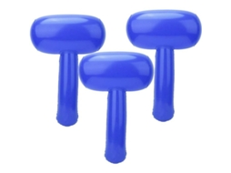 Martillo Hinchable 3 Piezas Juguete Niños Fiesta Cumpleaños Playa Piscina Diseño Cartoon Azul