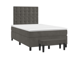 Box Spring Bed, Box Spring Beds Vidaxl Cinzeto Veludo (120 X 190 Cm)