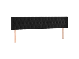 Headboard, Headboards Vidaxl Preto Veludo (203 X 16 X 78/88 Cm)