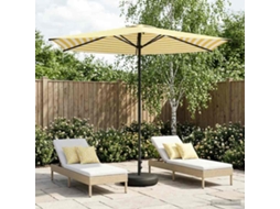 Vidaxl Parasol De Jardim Com Base 270 X 270 Cm Poliéster Retangular