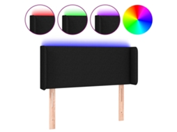 Cabeceira de cama MAISON EXCLUSIVE com luzes LED em tecido marrom (93x16x78 cm)