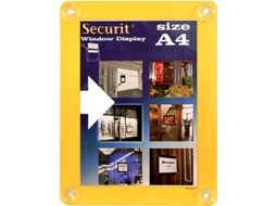 Quadro SECURIT Janela Resistente UV A4 Amarelo