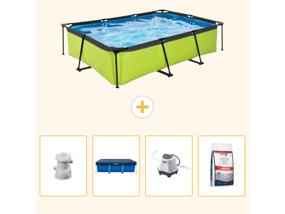 Piscina Exit Retangular 300x200x65 Cm 5 peças Scb53 EXIT TOYS