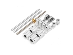 Conjunto de 15 peças de suporte de eixo deslizante para trilho linear de 400 mm com rolamentos e parafusos.