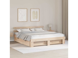 Vidaxl Estrutura Da Cama Com Gaveta Castanho 200 X 200 Cm