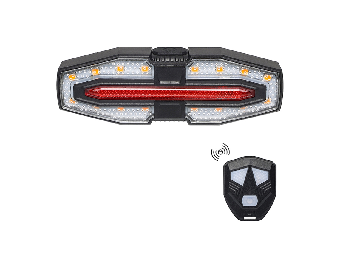Rebe-luz Traseira De Bicicleta Compacta Bicolor Impermeável Recarregável Via Usb Com Sinais De Curva E Controle Remoto