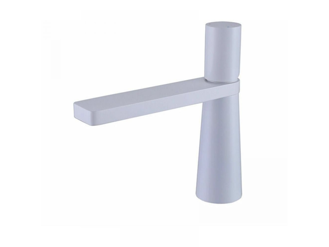 KOFIHETY Misturador De Lavatório Em Cobre Puro Com Design Moderno, Durável E Regulável Para Água Quente E Fria Branco