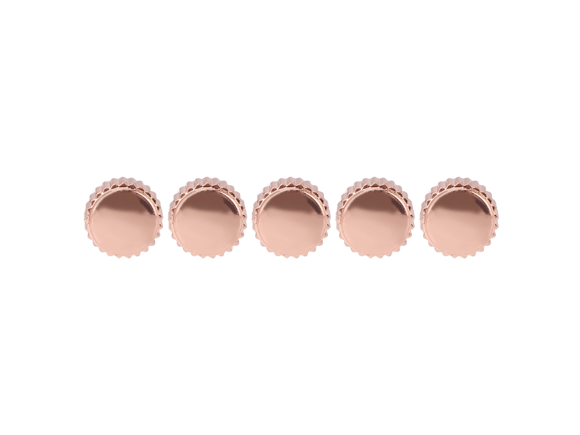 5 Peças Corona Relógio Ouro Rosa Aço Reposição Para Relógios Quarz Mecânico 6mm