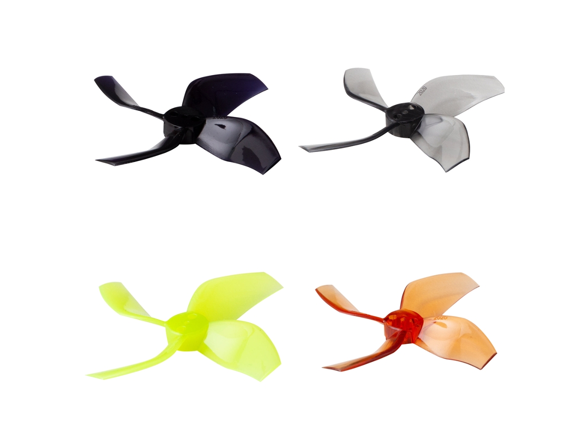 Hélice Gemfan D51 2020 de 2 Polegadas com 4 Pás, 1,5 Mm e 3 Furos, Amarela Nº 4 / 8 Pares, para Motores 1103 e 1105 de Drones de Corrida Fpv Rc. MDUG
