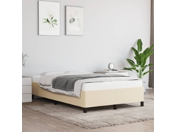 Vidaxl Estrutura De Cama Sem Colchão 120x190 Cm Tecido Creme