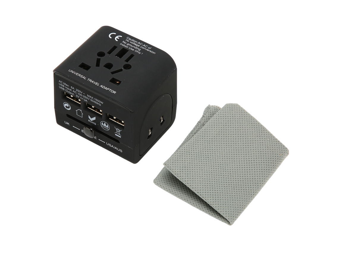 Adaptador de Energia Viagem LAXISCREED 3usb Universal