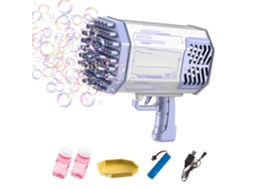 Primerox máquina de Bolhas Automática Elétrica com 69 Buracos Luzes Led Brinquedo para Crianças Presente de Aniversário