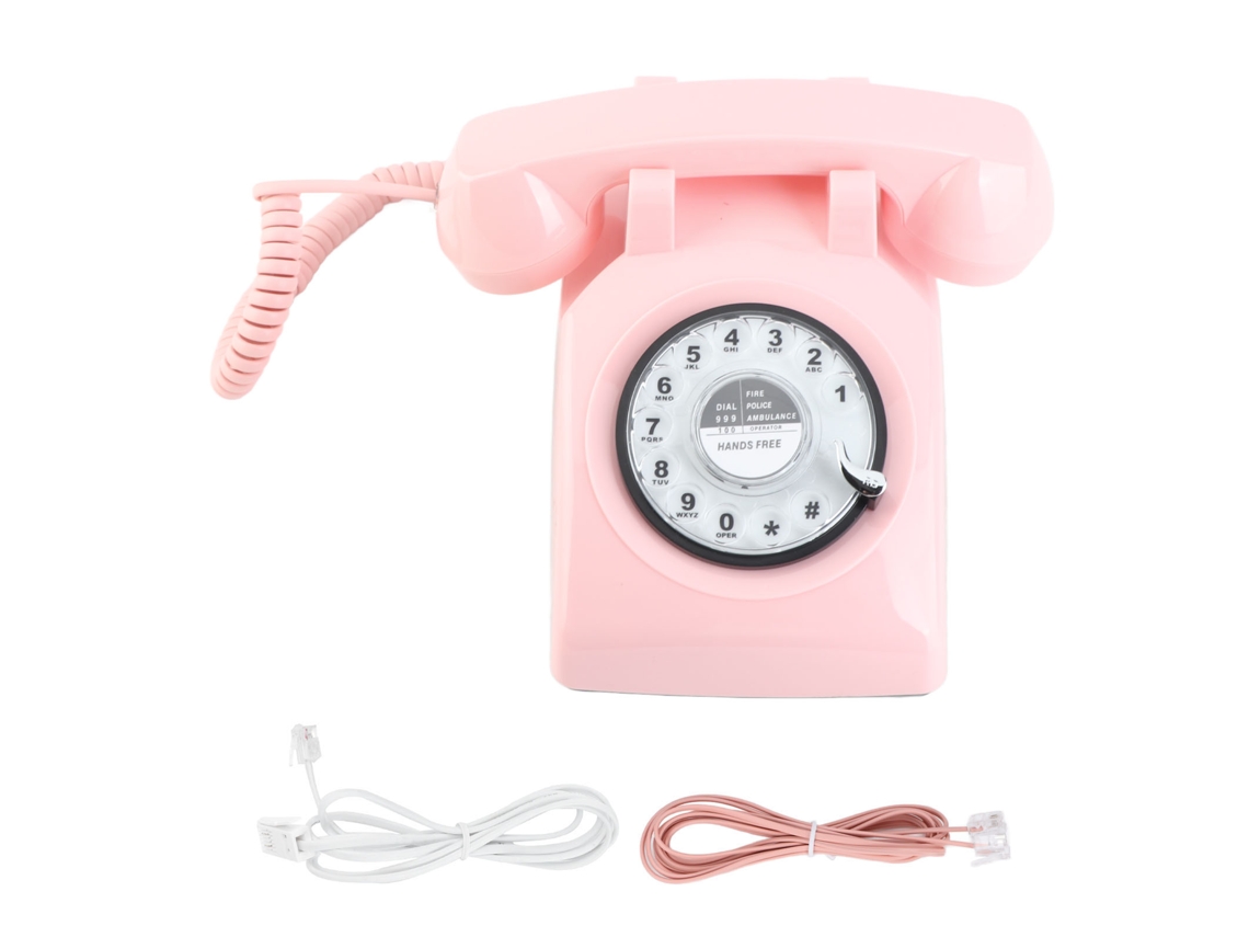 Telefone rotativo vintage de linha fixa dos anos 60, estilo europeu EOOCOO