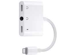 Divisor De Fone De Ouvido 3.5mm Iluminação Dupla, 3 Em 1, Com Porta De Carregamento, Compatível Telefones 11 Etc, Suporte Ios Branco Bestvite